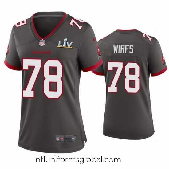 Divine Tristan Wirfs Buccaneers Pewter Super Bowl Lv Game Jersey