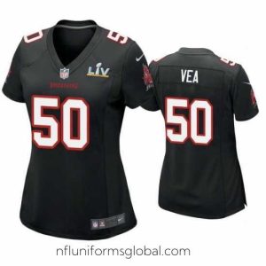 Stunning Vita Vea Buccaneers Black Super Bowl Lv Game Fashion Jersey