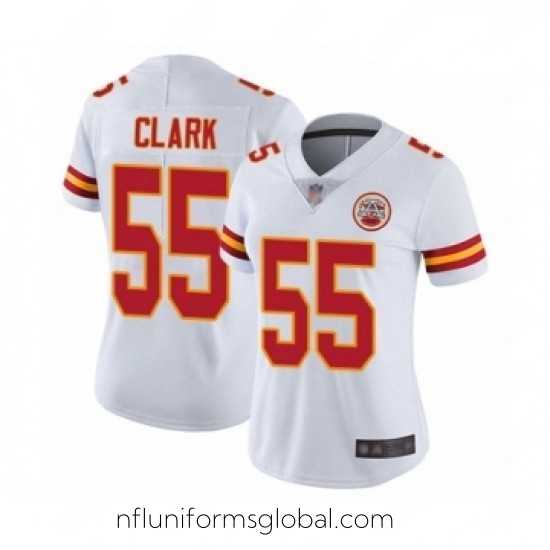 Divine Womens Kansas City Chiefs 55 Frank Clark White Vapor Untouchable Elite Player Football Jersey