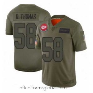 Gorgeous Womens Kansas City Chiefs 58 Derrick Thomas Limited Camo 2019 Salute to Service Football Jersey