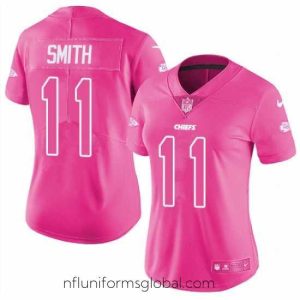 Enchanting Womens Nike Chiefs #11 Alex Smith Pink  Stitched NFL Limited Rush Fashion Jersey