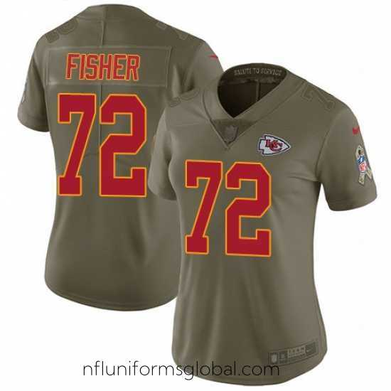 Ravishing Womens Nike Chiefs #72 Eric Fisher Olive Stitched NFL Limited 2017 Salute to Service Jersey