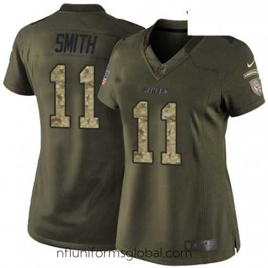Ravishing Womens Nike Kansas City Chiefs 11 Alex Smith Elite Green Salute to Service NFL Jersey