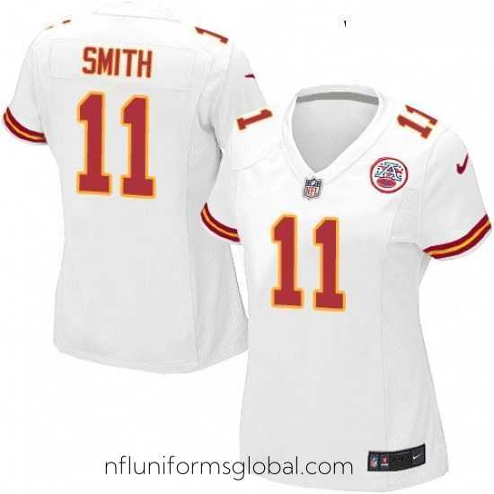 Stunning Womens Nike Kansas City Chiefs 11 Alex Smith Game White NFL Jersey
