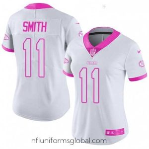 Exquisite Womens Nike Kansas City Chiefs 11 Alex Smith Limited WhitePink Rush Fashion NFL Jersey