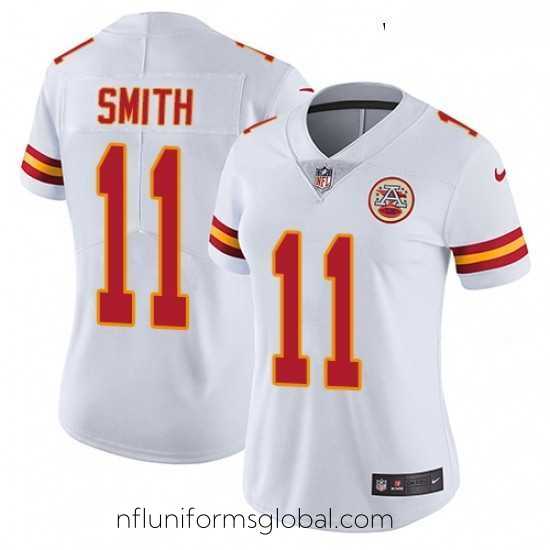 Alluring Womens Nike Kansas City Chiefs 11 Alex Smith White Vapor Untouchable Limited Player NFL Jersey