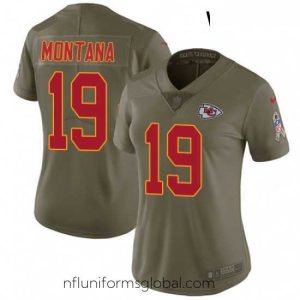 Exquisite Womens Nike Kansas City Chiefs 19 Joe Montana Limited Olive 2017 Salute to Service NFL Jersey