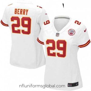 Gorgeous Womens Nike Kansas City Chiefs 29 Eric Berry Game White NFL Jersey