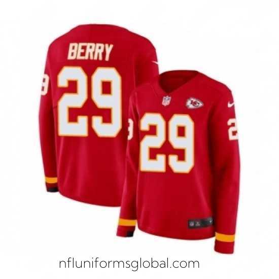 Irresistible Womens Nike Kansas City Chiefs 29 Eric Berry Limited Red Therma Long Sleeve NFL Jersey
