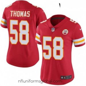 Ravishing Womens Nike Kansas City Chiefs 58 Derrick Thomas Red Team Color Vapor Untouchable Limited Player NFL Jersey