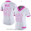 Sumptuous Womens Nike Kansas City Chiefs 87 Travis Kelce Limited WhitePink Rush Fashion NFL Jersey