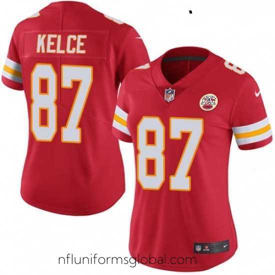 Exquisite Womens Nike Kansas City Chiefs 87 Travis Kelce Red Team Color Vapor Untouchable Limited Player NFL Jersey