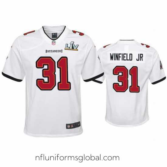 Divine Antoine Winfield Jr. Buccaneers White Super Bowl Lv Game Jersey
