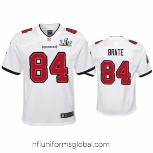 Divine Cameron Brate Buccaneers White Super Bowl Lv Game Jersey