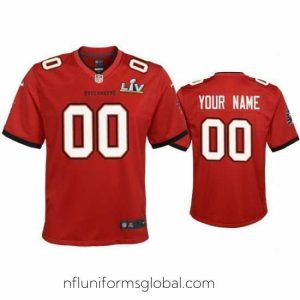 Gorgeous Custom Buccaneers Red Super Bowl Lv Game Jersey