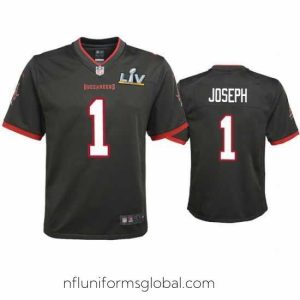Gorgeous Greg Joseph Buccaneers Pewter Super Bowl Lv Game Jersey