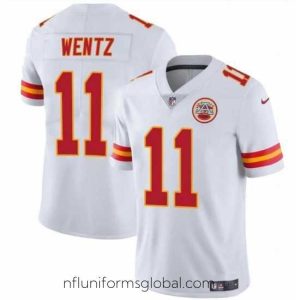 Ravishing Kansas City Chiefs 11 Carson Wentz White Vapor Untouchable Limited Stitched Football Jersey