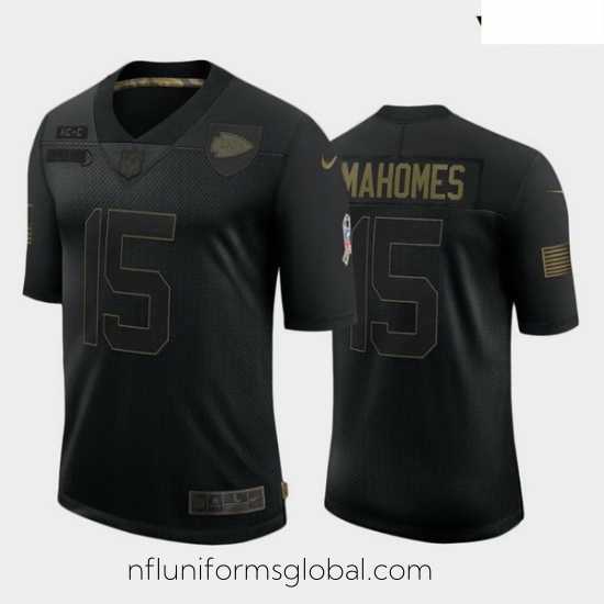 Irresistible Kansas City Chiefs 15 Patrick Mahomes Black Camo 2020 Salute To Service Limited Jersey
