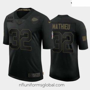 Irresistible Kansas City Chiefs 32 Tyrann Mathieu Black Camo 2020 Salute To Service Limited Jersey