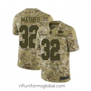 Sumptuous Kansas City Chiefs 32 Tyrann Mathieu Limited Camo 2018 Salute to Service Football Jersey