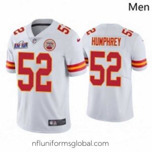 Captivating Kansas City Chiefs 52 Creed Humphrey White Vapor Untouchable Limited Stitched Football 2024 Super Bowl LVIII Jersey