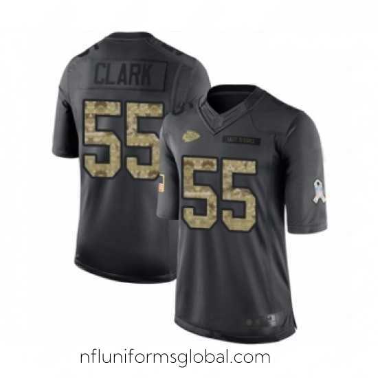 Ravishing Kansas City Chiefs 55 Frank Clark Limited Black 2016 Salute to Service Football Jersey