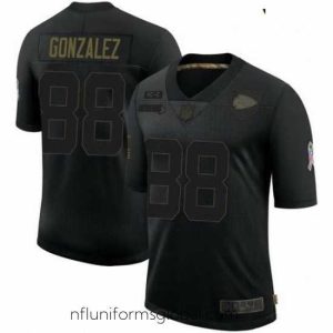 Ravishing Kansas City Chiefs 88 Tony Gonzalez Black 2020 Salute To Service Limited Jersey
