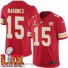 Sumptuous Kansas City Chiefs Patrick Mahomes #15 Red 2024 2025 Super Bowl LIX F.U.S.E Stitched Jersey