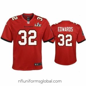 Ravishing Mike Edwards Buccaneers Red Super Bowl Lv Game Jersey