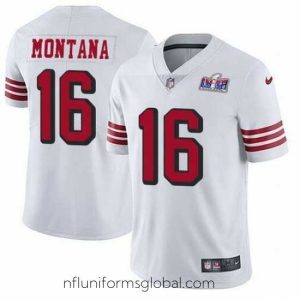 Ravishing NFL San Francisco 49ers 16 Joe Montana White Throwback Vapor Untouchable Limited Stitched 2024 Super Bowl LVIII Jersey