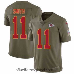 Gorgeous Nike Chiefs #11 Alex Smith Olive Stitched NFL Limited 2017 Salute to Service Jersey