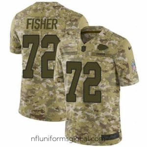 Stunning Nike Chiefs 72 Eric Fisher Camo Stitched NFL Limited 2018 Salute to Service Jersey
