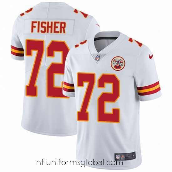 Captivating Nike Chiefs 72 Eric Fisher White Stitched NFL Vapor Untouchable Limited Jersey
