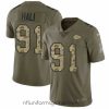 Sumptuous Nike Chiefs #91 Tamba Hali Olive Camo Stitched NFL Limited 2017 Salute to Service Jersey