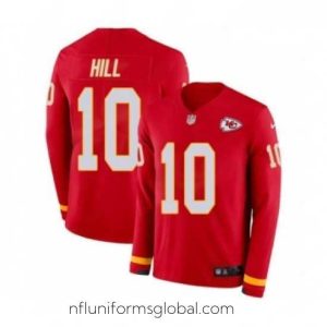 Enchanting Nike Kansas City Chiefs 10 Tyreek Hill Limited Red Therma Long Sleeve NFL Jersey