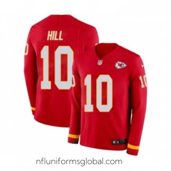 Enchanting Nike Kansas City Chiefs 10 Tyreek Hill Limited Red Therma Long Sleeve NFL Jersey