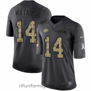 Ravishing Nike Kansas City Chiefs 14 Sammy Watkins Limited Black 2016 Salute to Service NFL Jersey