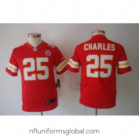 Sumptuous Nike Kansas City Chiefs 25 Charles Red LIMITED Jerseys