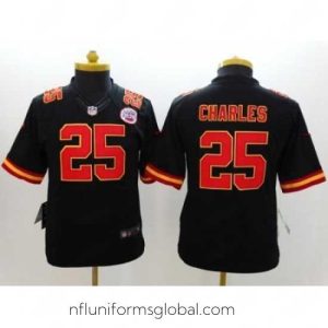Divine Nike Kansas City Chiefs #25 Jamaal Charles Black Alternate Stitched NFL Limited Jersey