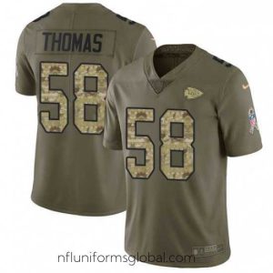Irresistible Nike Kansas City Chiefs 58 Derrick Thomas Limited OliveCamo 2017 Salute to Service NFL Jersey