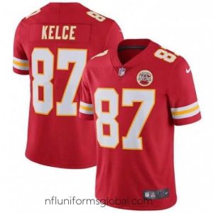 Stunning Nike Kansas City Chiefs 87 Travis Kelce Red Team Color Vapor Untouchable Limited Player NFL Jersey