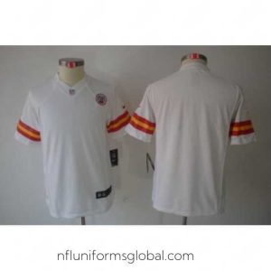 Stunning Nike Kansas City Chiefs Blank White LIMITED Jerseys