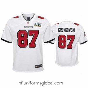 Divine Rob Gronkowski Buccaneers White Super Bowl Lv Game Jersey