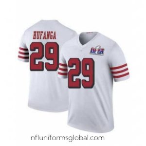 Alluring San Francisco 49ers 29 Talanoa Hufanga White Throwback 2023 F.U.S.E  With John Madden Patch Vapor Limited Stitched Football 2024 Super Bowl LVIII Jer