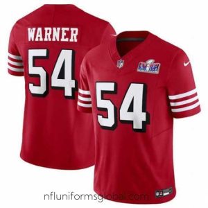 Ravishing San Francisco 49ers 54 Fred Warner New Red 2023 F.U.S.E  Vapor Untouchable Limited Stitched Football 2024 Super Bowl LVIII Jersey