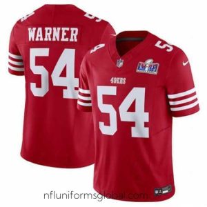 Irresistible San Francisco 49ers 54 Fred Warner Red 2023 F.U.S.E  Vapor Untouchable Limited Stitched Football 2024 Super Bowl LVIII Jersey