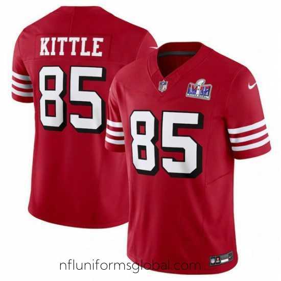 Captivating San Francisco 49ers 85 George Kittle New Red 2023 F.U.S.E Vapor Untouchable Limited Stitched Football 2024 Super Bowl LVIII Jersey