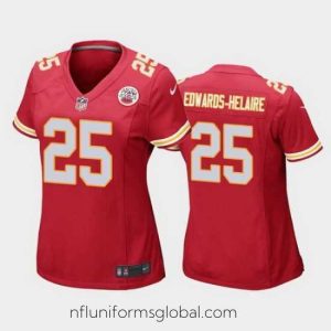 Irresistible clyde edwards helaire kansas city chiefs red game jersey